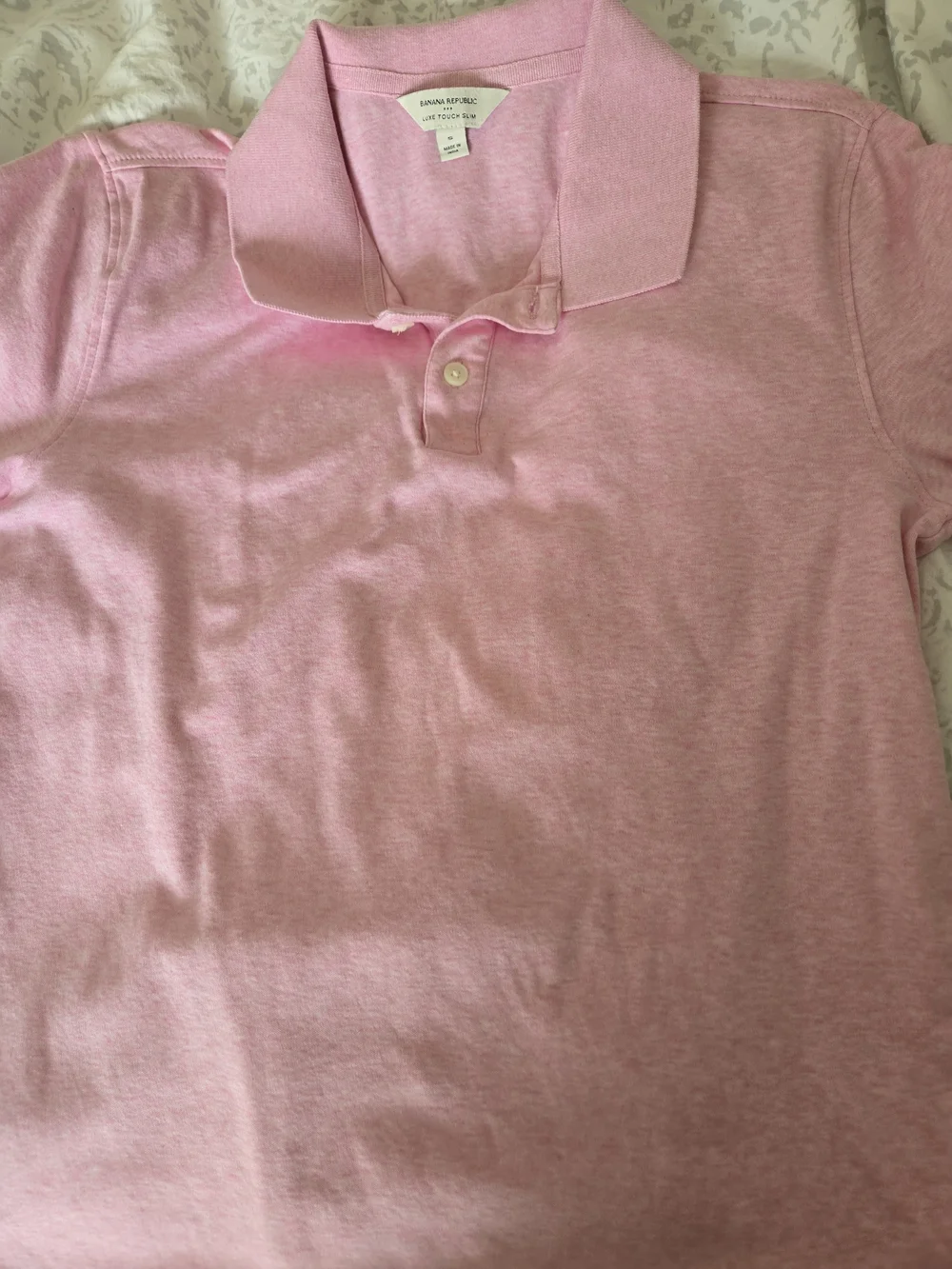 Banana Republic Pink Short-Sleeve Polo